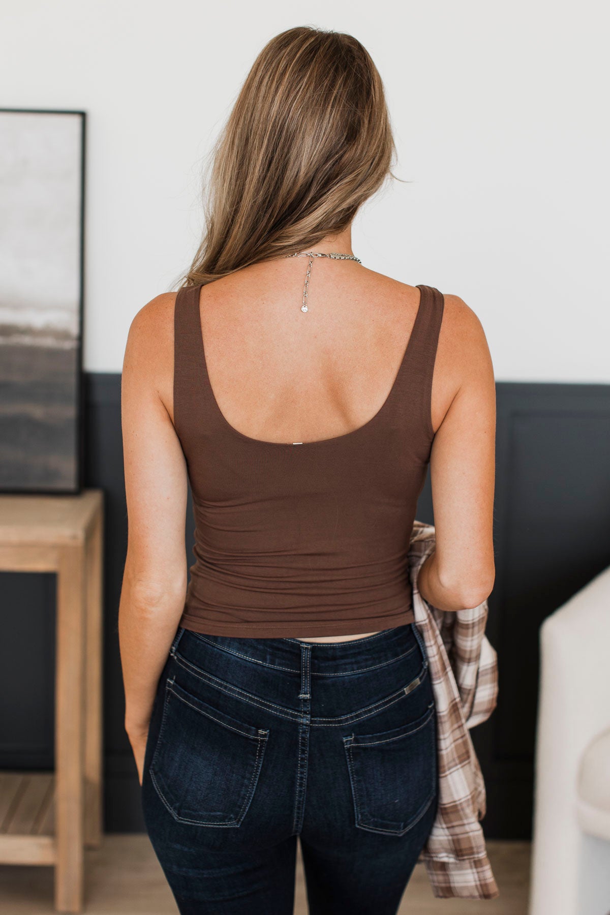 Isn't She Lovely Knit Tank Top- Brown