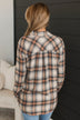 Memorable Meeting Plaid Button Top- Denim