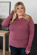 Whatever You Want Knit Sweater- Dusty Magenta