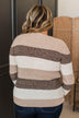 Total Favorite Color Block Sweater- Taupe & Brown