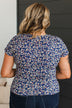 Always Beloved Short Sleeve Floral Top- Royal Blue