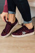 Corky's Another Round Sneakers- Wine Sequins