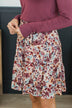 Bring On The Party Floral Skirt- Mauve