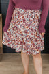 Bring On The Party Floral Skirt- Mauve