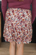 Bring On The Party Floral Skirt- Mauve