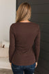 Super Lovable Long Sleeve Top- Brown