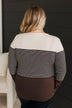 Simple Favors Color Block Henley Top- Cream & Brown