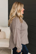 Best Intentions Long Sleeve Top- Light Mocha