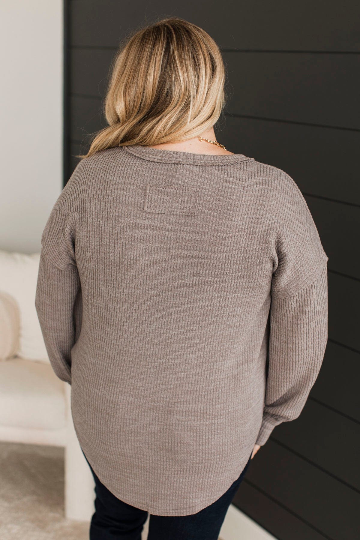 Best Intentions Long Sleeve Top- Light Mocha