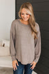 Best Intentions Long Sleeve Top- Light Mocha