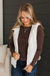 For The Moment Hooded Vest- Ivory