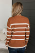 True For You Striped Sweater- Toffee