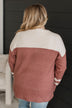 Complete Bliss Color Block Knit Sweater- Rose