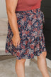 Bring On The Party Floral Skirt- Navy