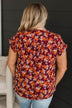 The Moment You Smiled Floral Top- Rust & Burgundy