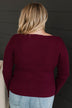 Exceedingly Wonderful Ribbed Top- Burgundy