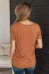 Beyond Beauty Short Sleeve Pocket Top- Ginger