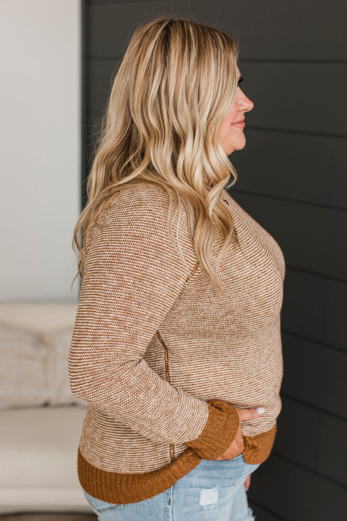 Idyllic Moments Knit Sweater- Ginger