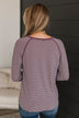 Undeniably Yours Striped Top- Light Plum