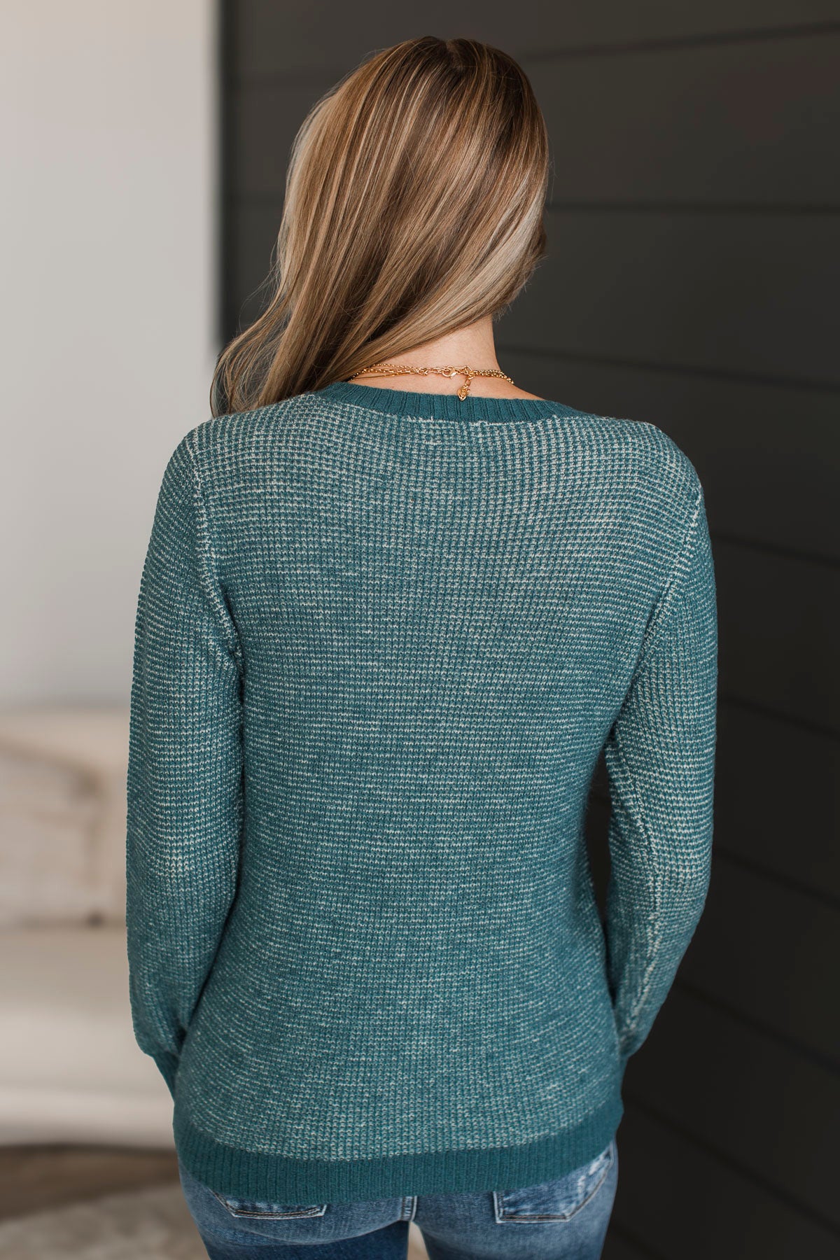 Undeniable Chemistry Knit Sweater- Peacock