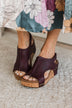 Corky's Carly Wedges- Burgundy Smooth