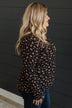 Going Along Floral Henley Top- Black & Rust