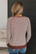 Idyllic Moments Knit Sweater- Red Bean