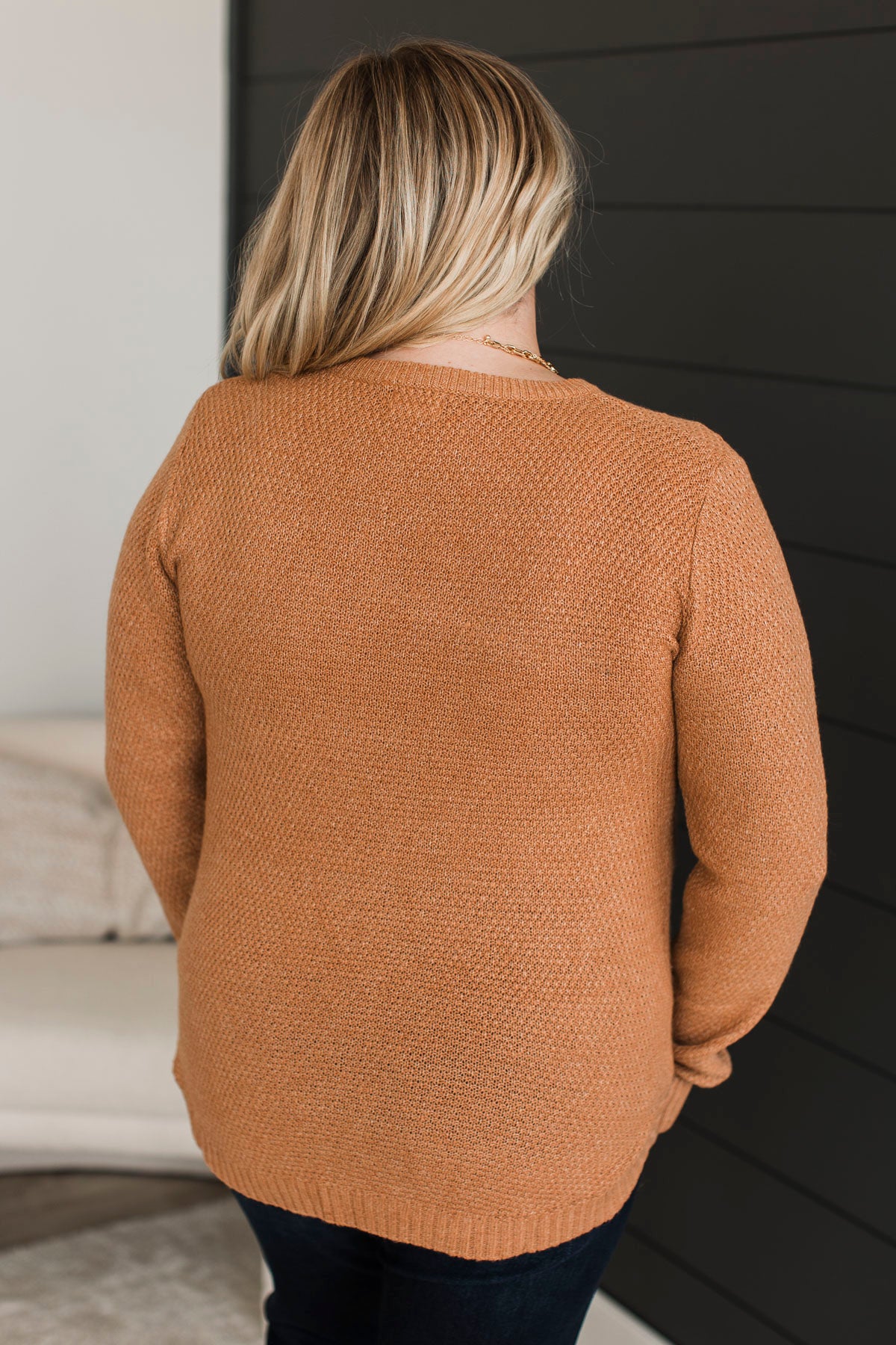 Runway Beauty Knit Sweater- Cinnamon