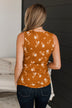 A Chance At Love Floral Tank Top- Rust