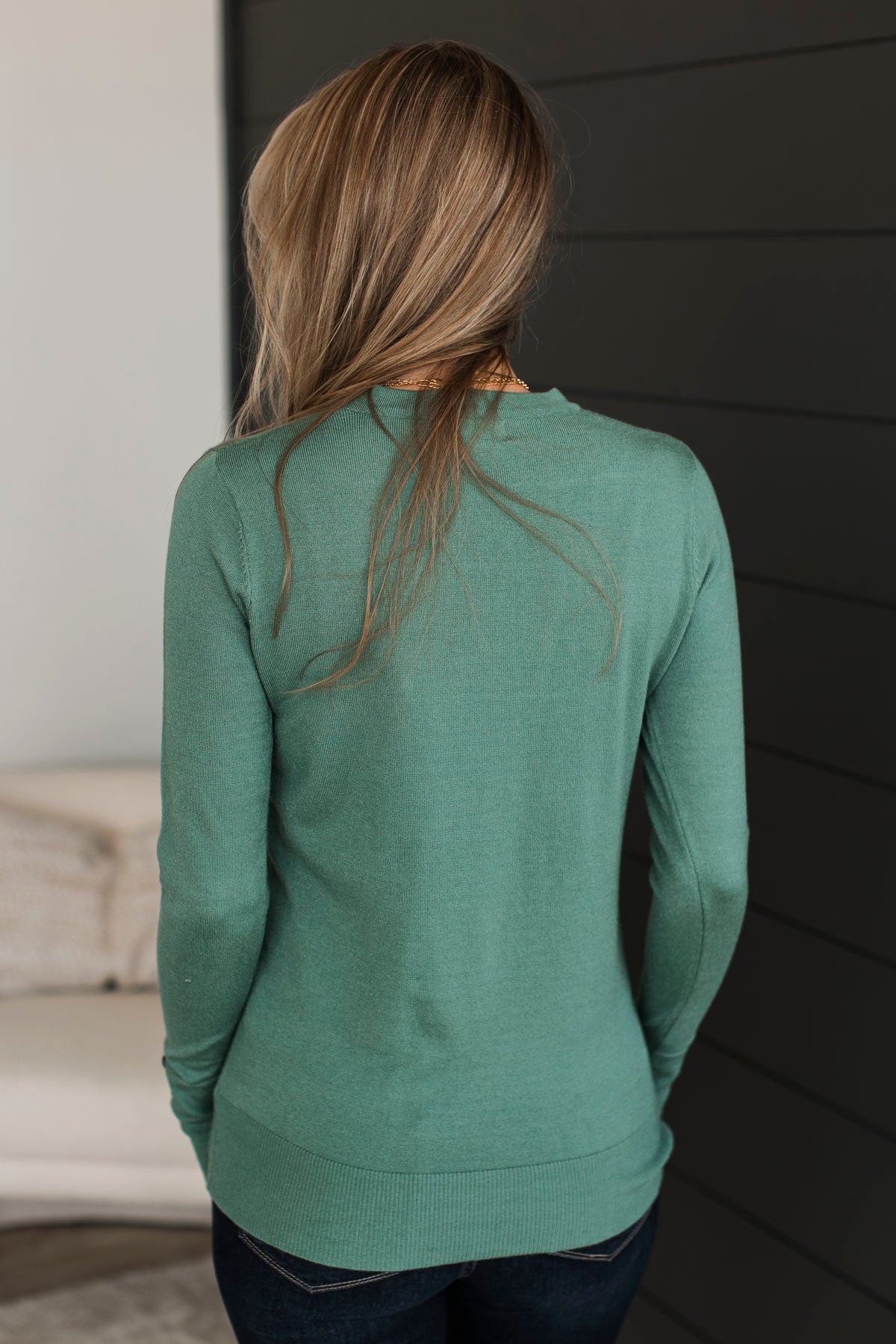 Second Glance Knit Sweater- Spruce