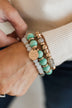 Always Fancy Beaded Bracelet Set- Mint