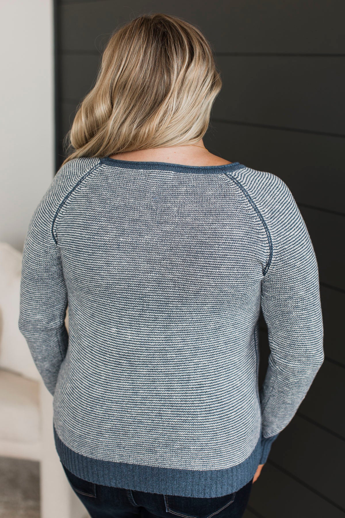 Idyllic Moments Knit Sweater- Indigo