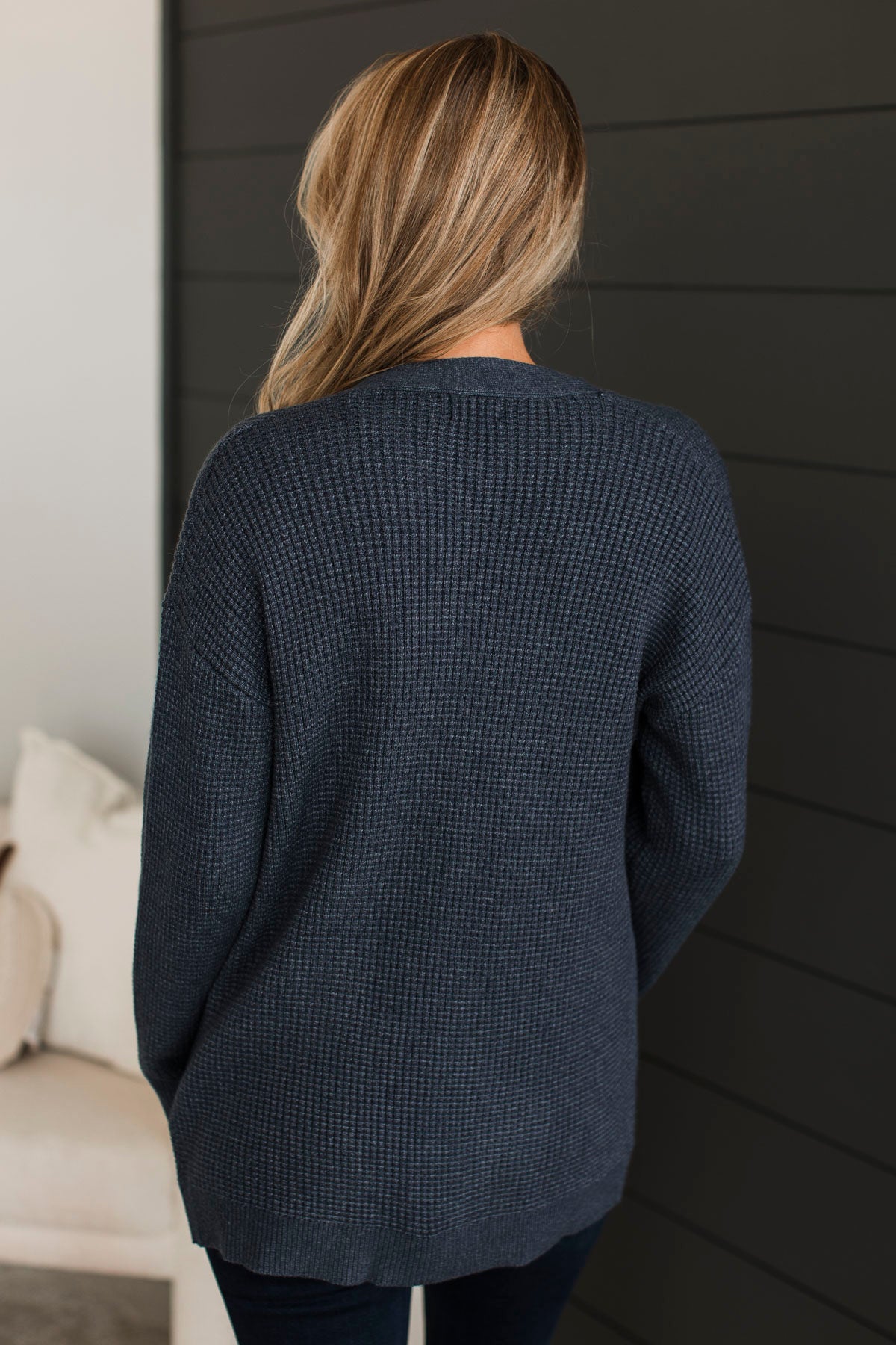 Seeking Your Love Knit Cardigan- Navy