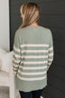 Destiny Calls Striped Sweater- Dusty Sage