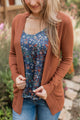 Essential Cardigan- Rust