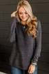 Runway Beauty Knit Sweater- Charcoal