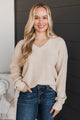 Inspiring Love V-Neck Sweater- Oatmeal