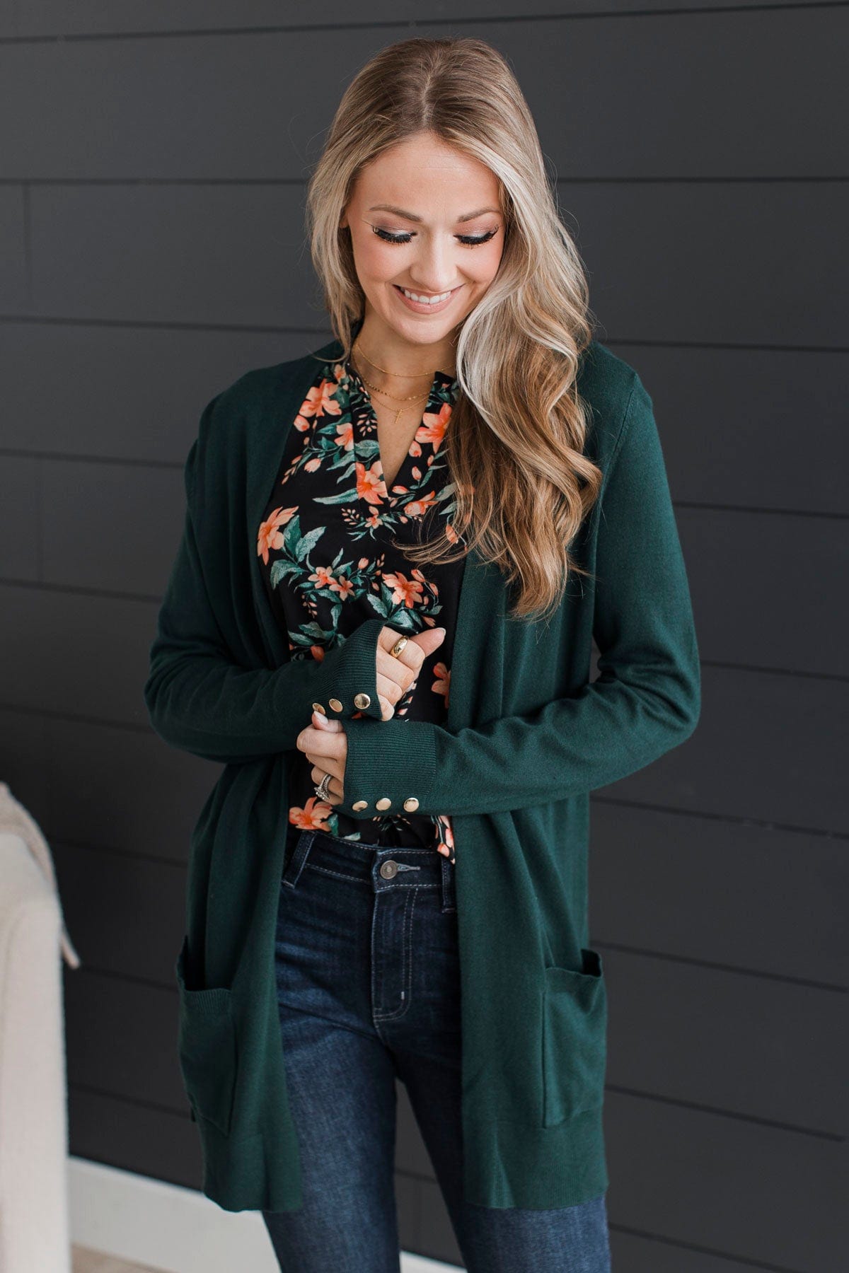 Hunter green cardigan best sale