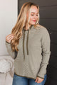 Well Said Hooded Pullover Sweater- Olive