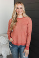 Undeniable Chemistry Knit Sweater- Dark Coral