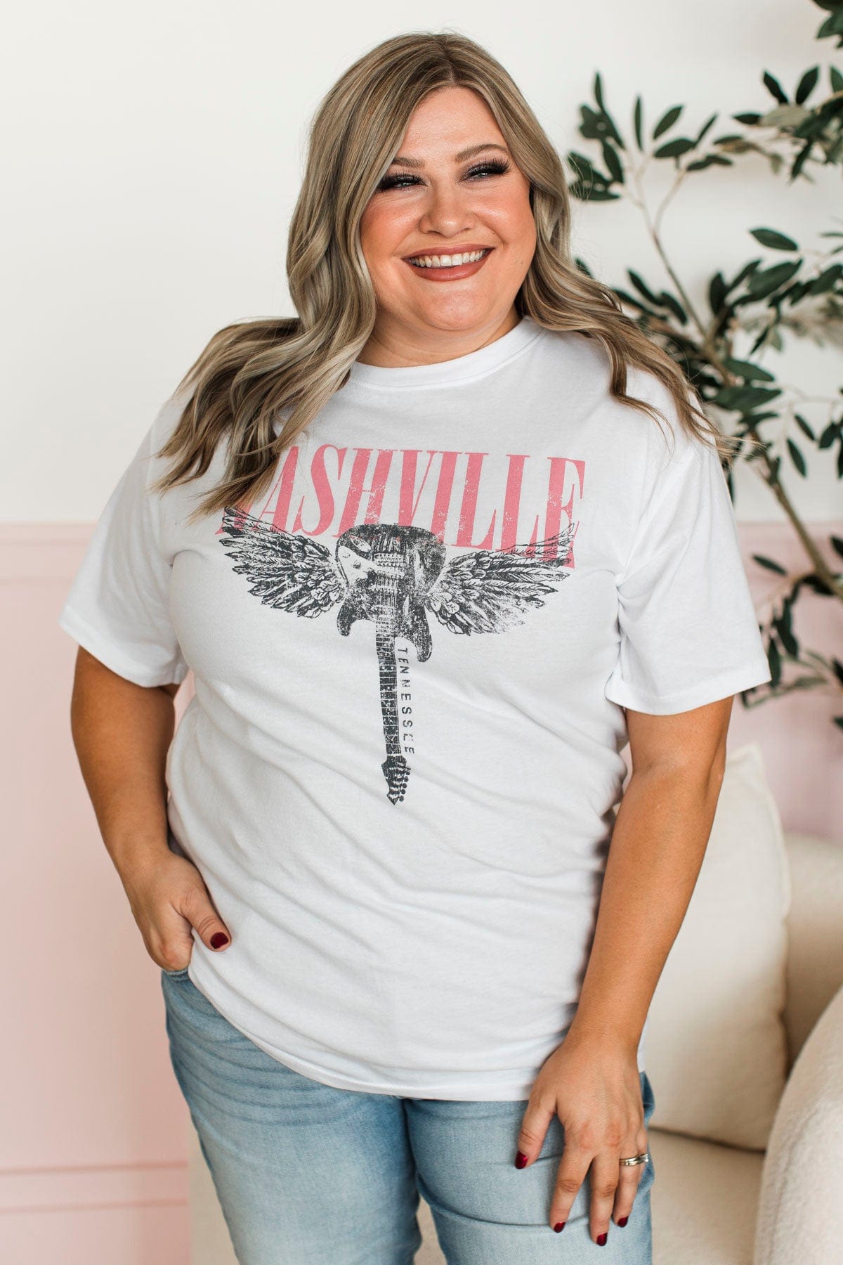 Nashville Sounds Graphic Tee- White – The Pulse Boutique