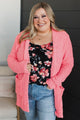 Take Another Look Popcorn Cardigan- Bright Pink