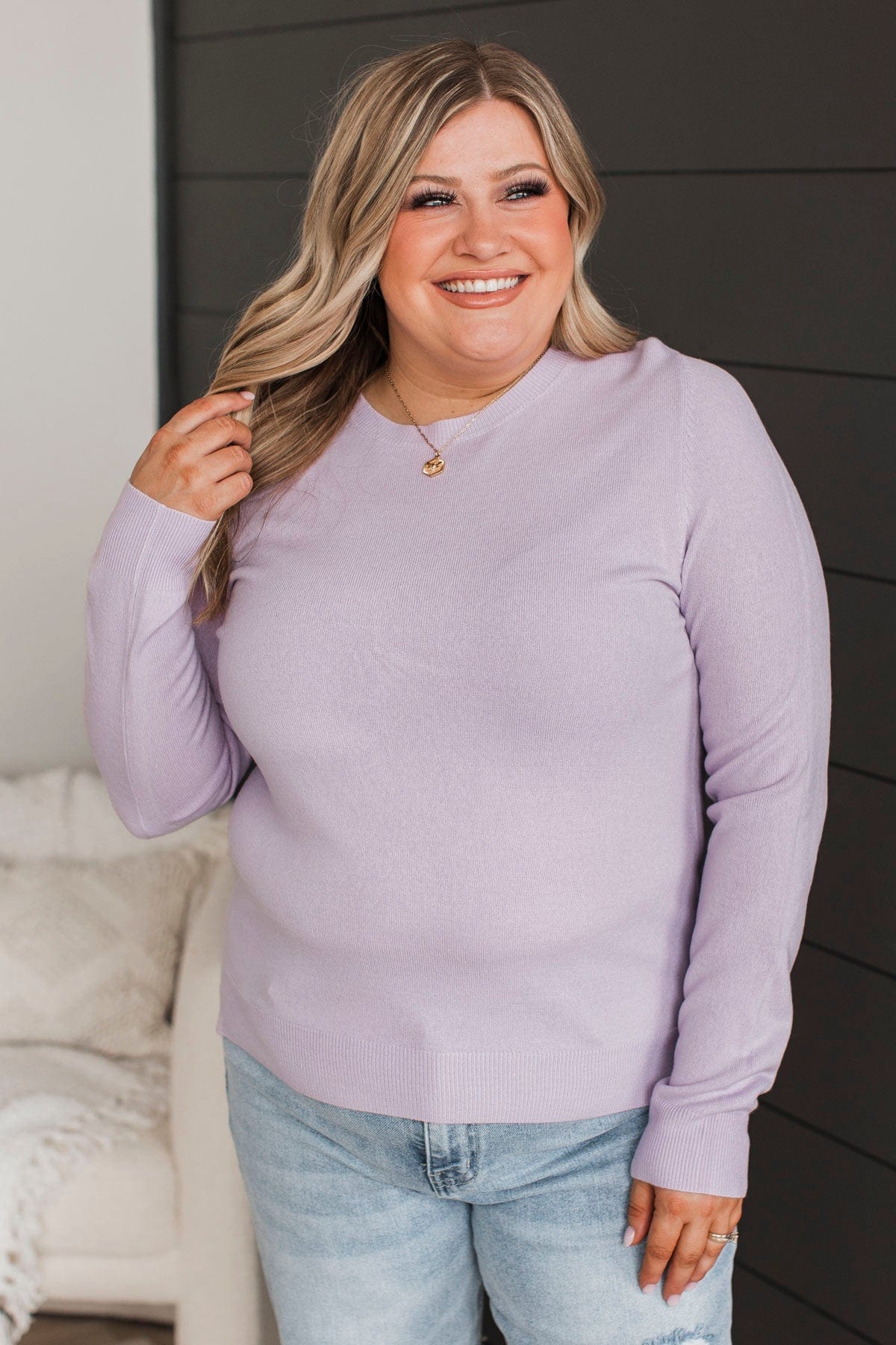 Plus size lavender sweater hotsell