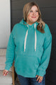 Incredible Devotion Drawstring Hoodie- Turquoise