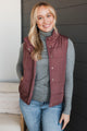 Certainly Adorable Puffer Vest- Dusty Rose