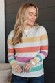 Electric Moments Striped Sweater- White