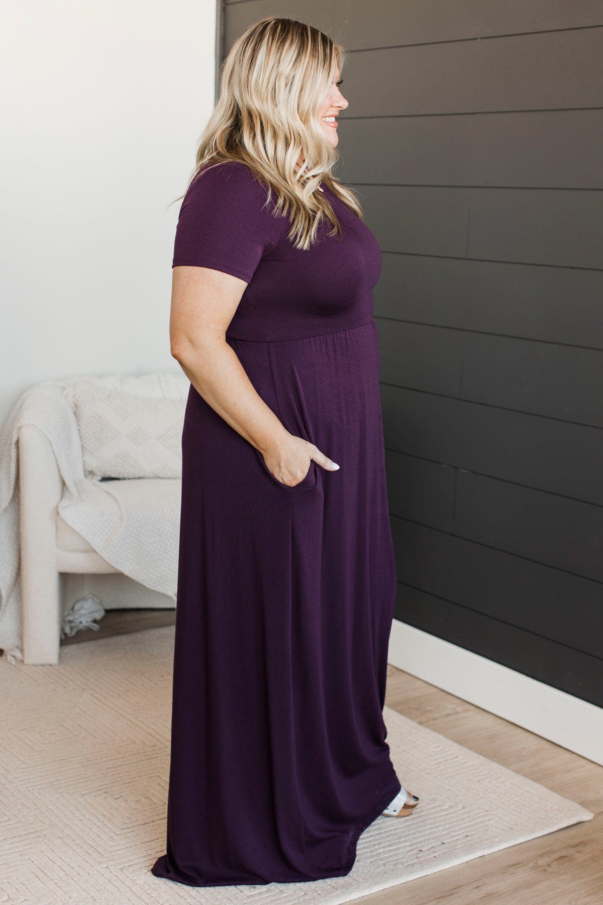 Looking Stunning Maxi Dress- Plum