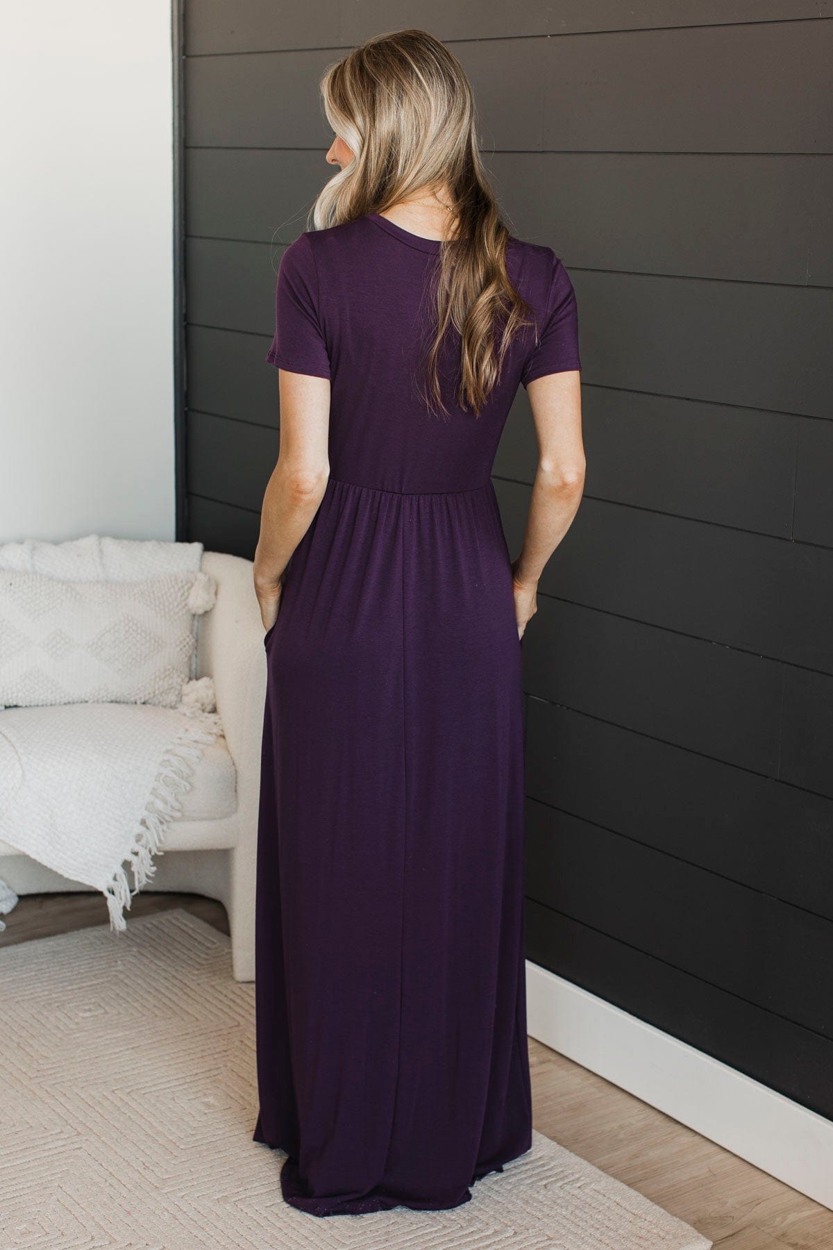 Looking Stunning Maxi Dress- Plum