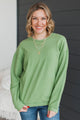 Express It All Knit Pullover Top- Spring Green