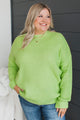 Captivating In Color Knit Sweater- Lime Green